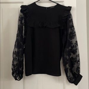 Statement black blouse